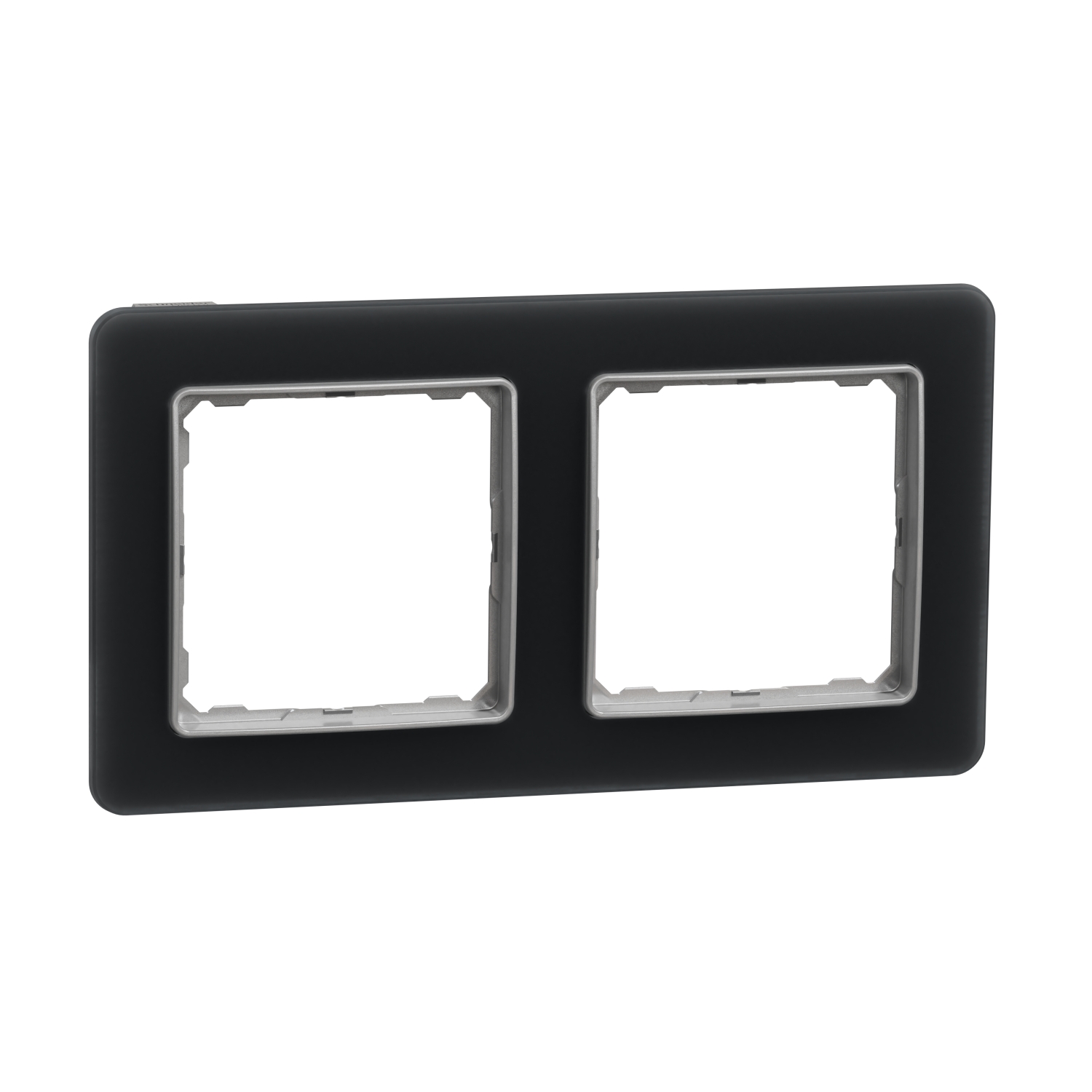 Schneider Electric socket frame 2-slot glass imitation smoke matte Sedna Elements, SDD362802 cover photo