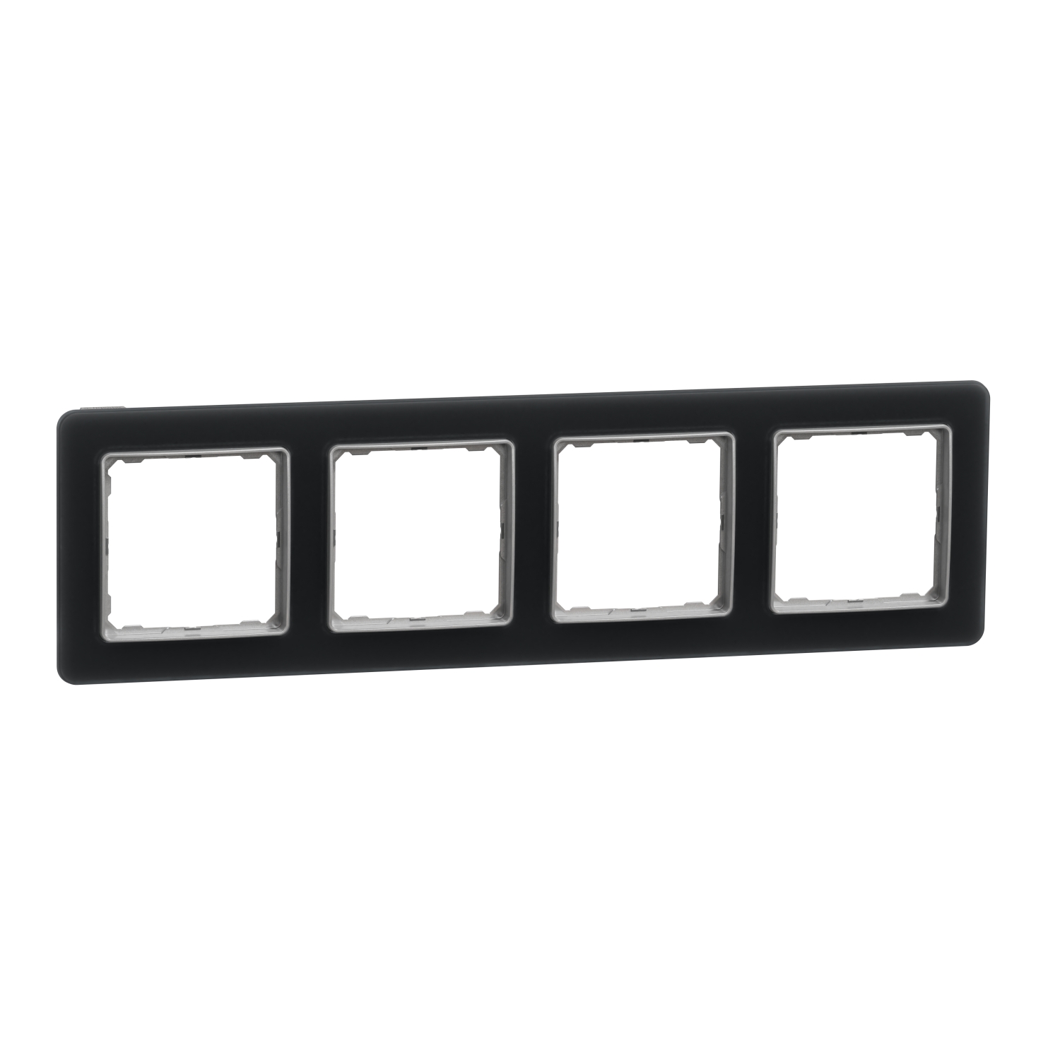 Schneider Electric socket frame 4-slot glass imitation smoke matte Sedna Elements, SDD362804 cover photo