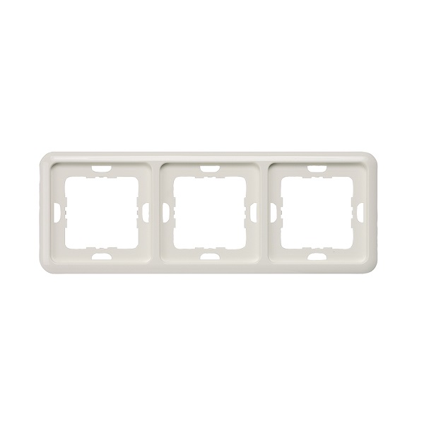 Siemens 3-slot socket frame silver DELTA PROFIL, 5TG1773 cover photo