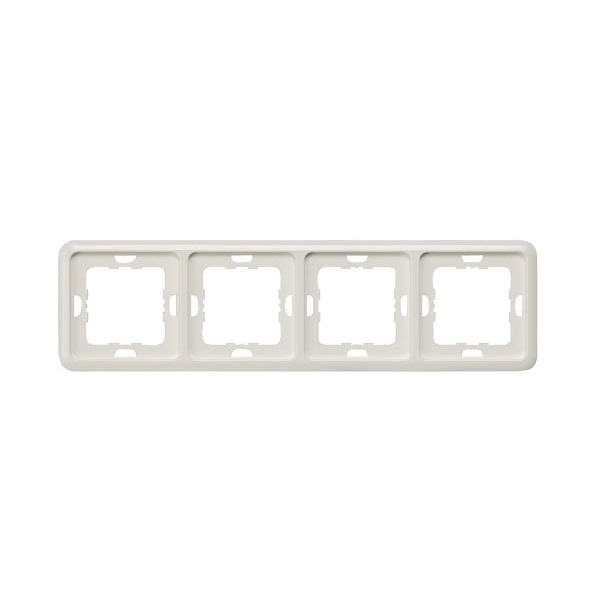 Siemens 4-slot socket frame silver DELTA PROFIL, 5TG1774 cover photo