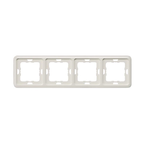 Siemens 4-slot socket frame titanium white DELTA PROFIL, 5TG1814 cover photo