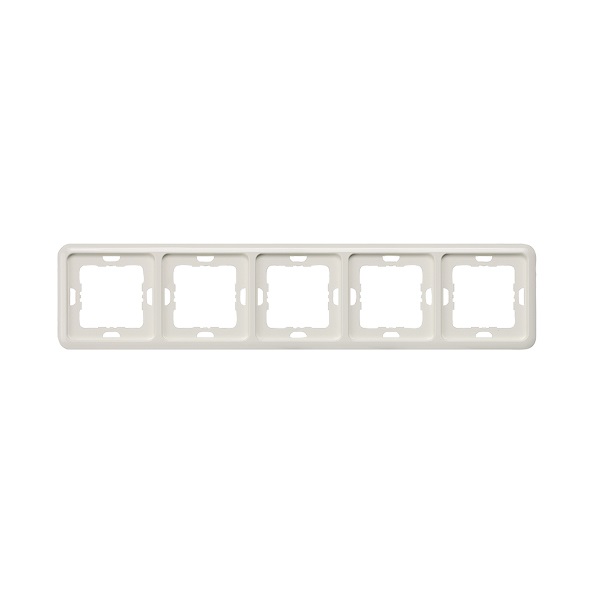 Siemens 5-slot socket frame titanium white DELTA PROFIL, 5TG1815 cover photo