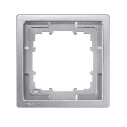 Siemens 1-slot socket frame platinum DELTA STYLE, 5TG1321-1 cover photo