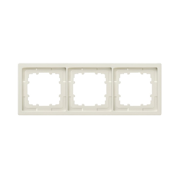 Siemens 3-slot socket frame titanium white DELTA STYLE, 5TG1323 cover photo