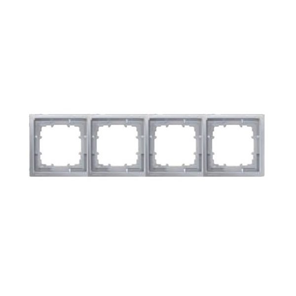 Siemens 4-slot socket frame platinum DELTA STYLE, 5TG1324-1 cover photo