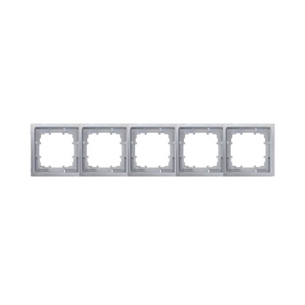 Siemens 5-slot socket frame platinum DELTA STYLE, 5TG1325-1 cover photo