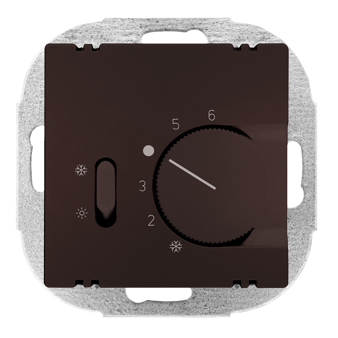 Siemens room thermostat flush-mounted 5...30°C (mechanism) chocolate DELTA STYLE, 5TC9774-4CH00 cover photo