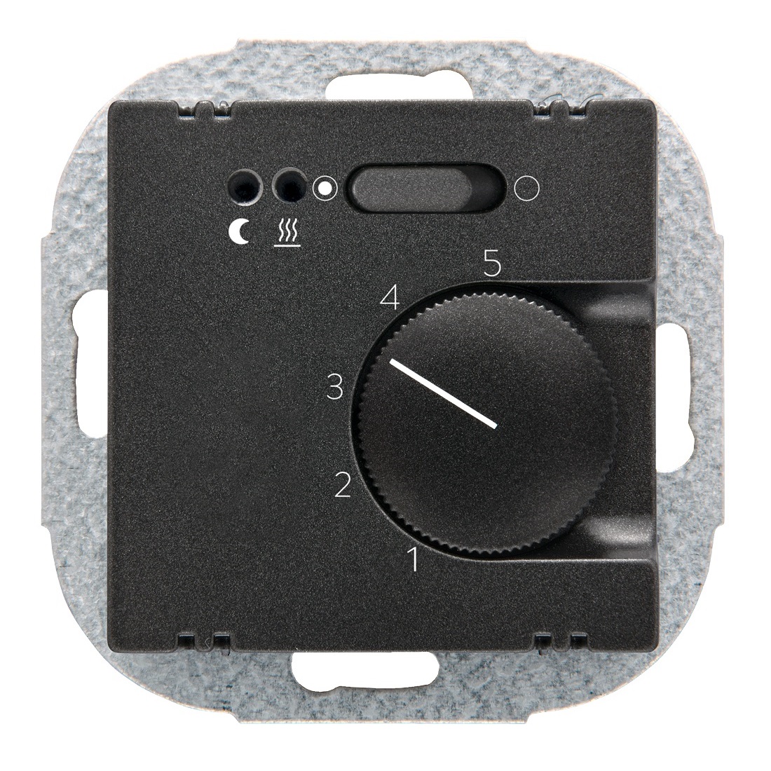 Siemens floor thermostat flush-mounted 10...50°C with sensor anthracite DELTA STYLE, 5TC9774-5AC00 cover photo