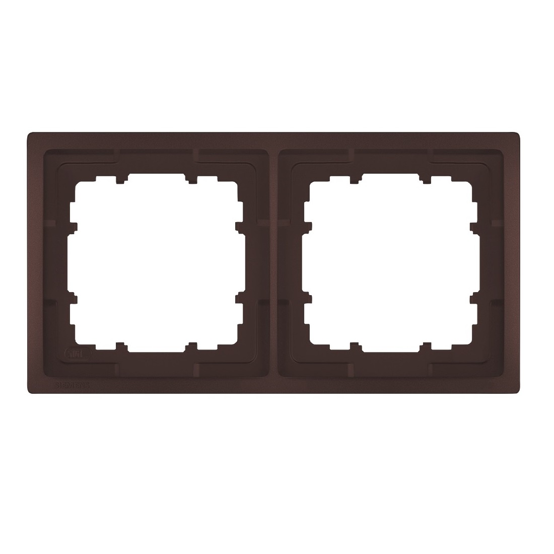 Siemens 2-slot socket frame chocolate DELTA STYLE, 5TG1322-0CH cover photo