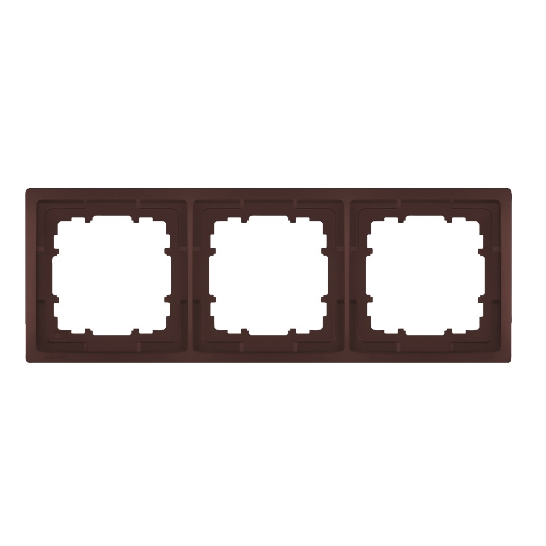 Siemens 3-slot socket frame chocolate DELTA STYLE, 5TG1323-0CH cover photo