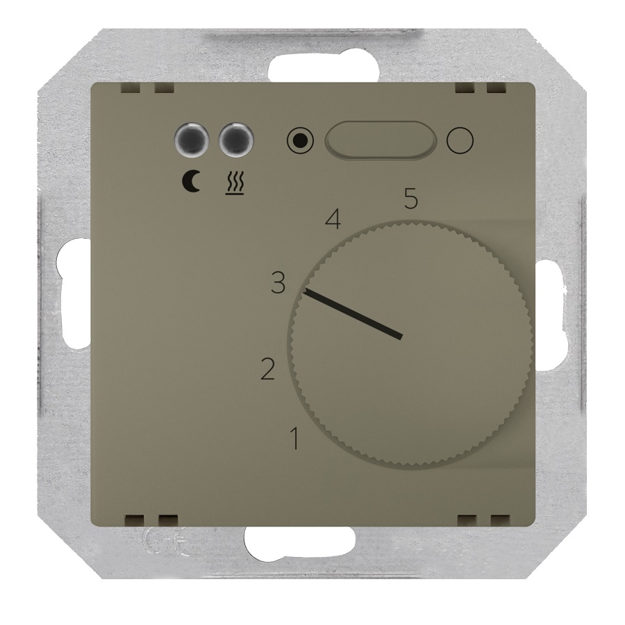 Siemens floor thermostat flush-mounted 10...50°C with sensor gold DELTA STYLE, 5TC9774-5MG00 cover photo
