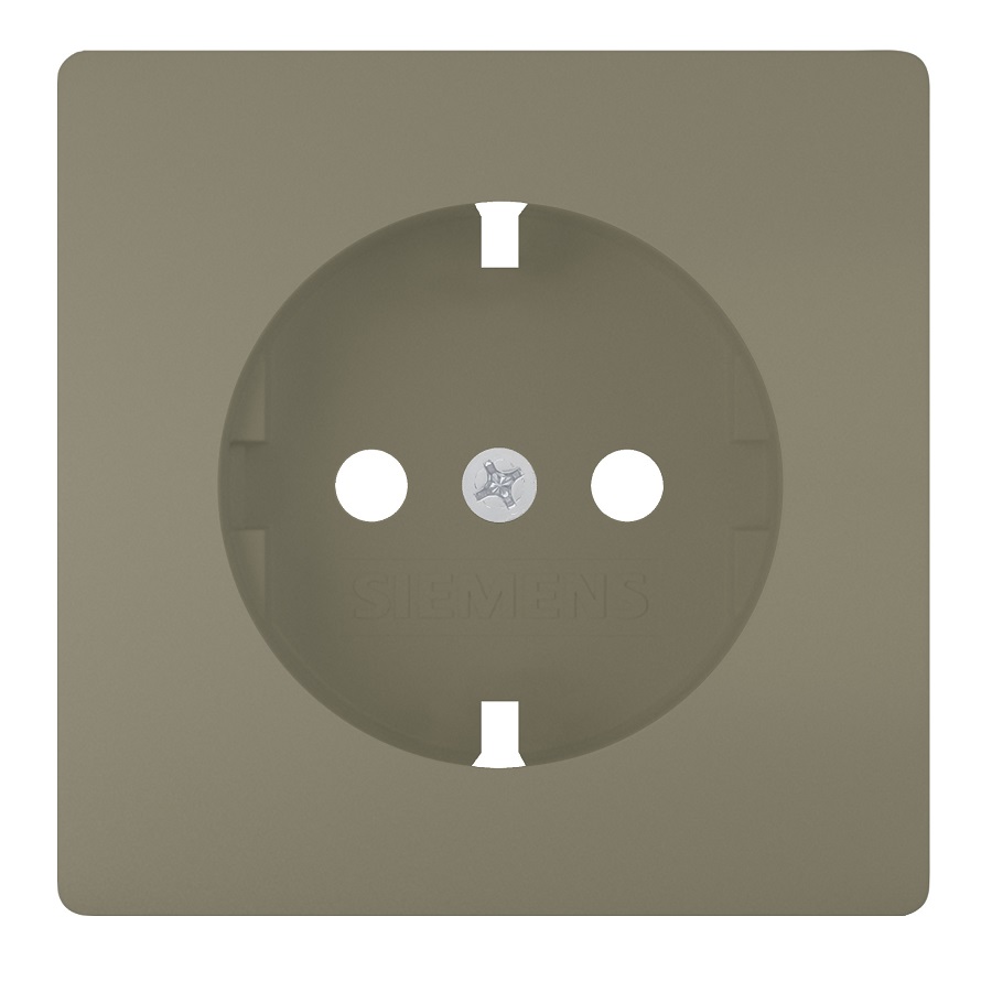 Siemens flush-mounted 1-slot electricity socket grounded gold DELTA STYLE, 5UB1853-0MG01 cover photo