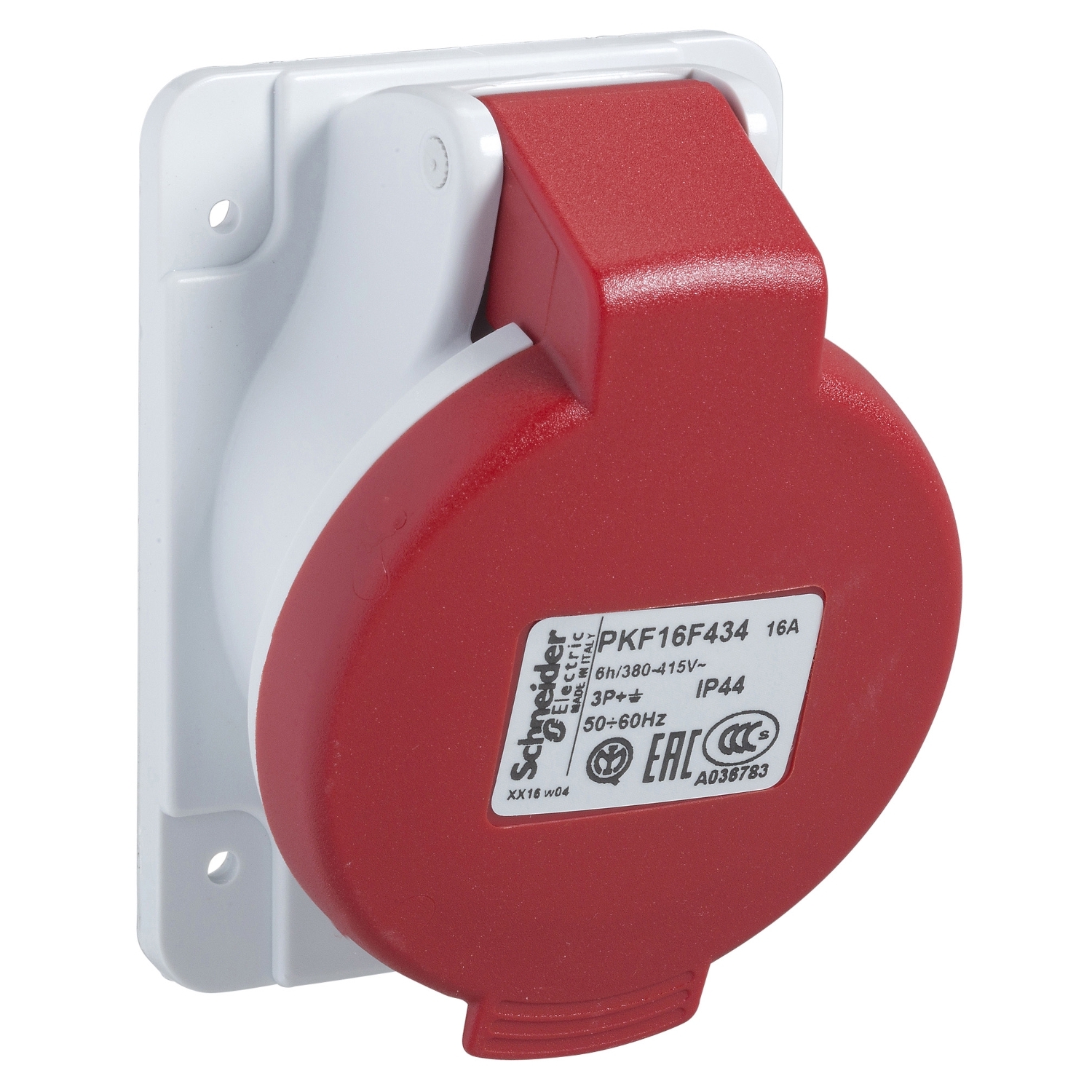 Schneider Electric socket flush-mounted 3P+E 16A IP44, PKF16F434 cover photo