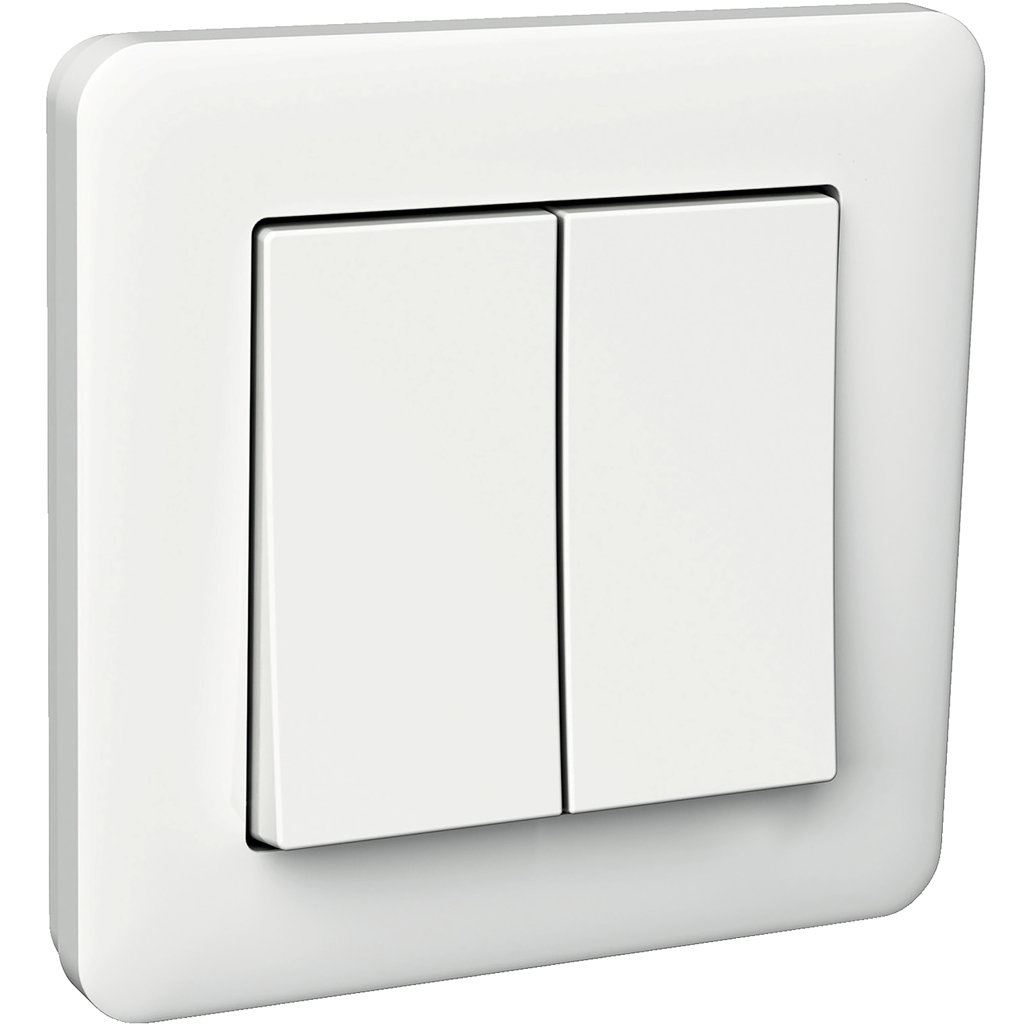 Schneider Electric two-way switch with frame 1+1, Exxact Primo white, WDE002016 cover photo