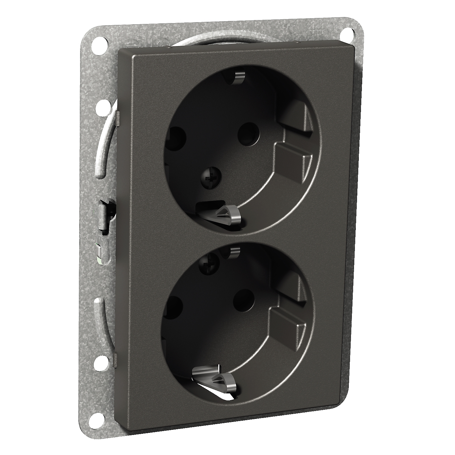 Schneider Electric double socket Exxact 16A anthracite, WDE003184 cover photo