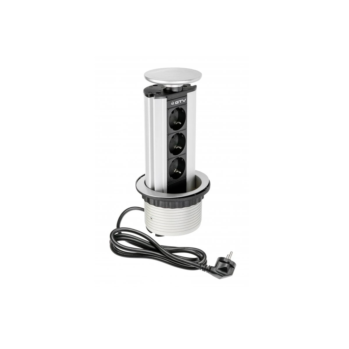 GTV built-in retractable table socket block 3xSchuco aluminum, AE-BPW3GS-80 cover photo