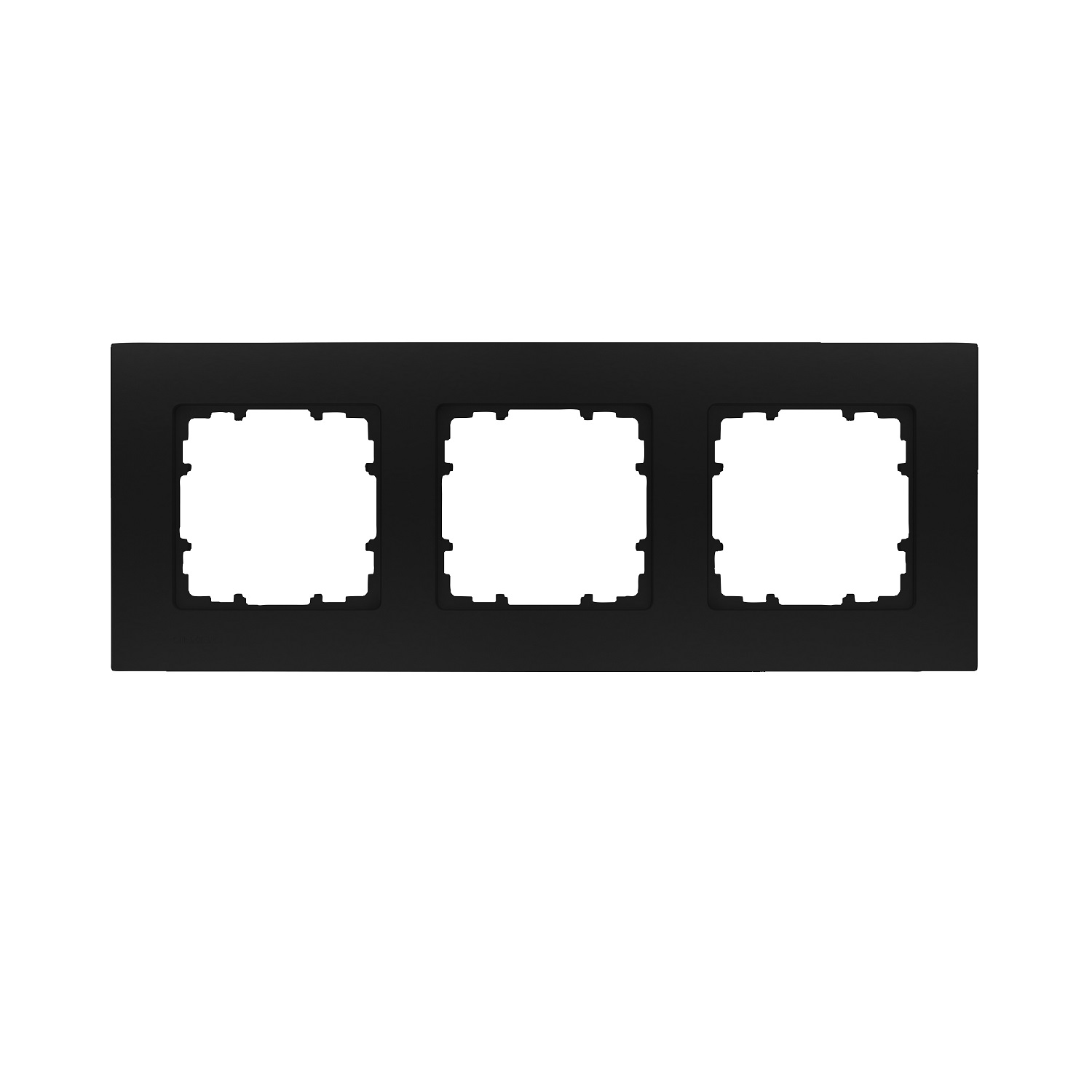 Siemens 3-slot socket frame Soft Black MIRO Color Delta, 5TG1113-0SB cover photo
