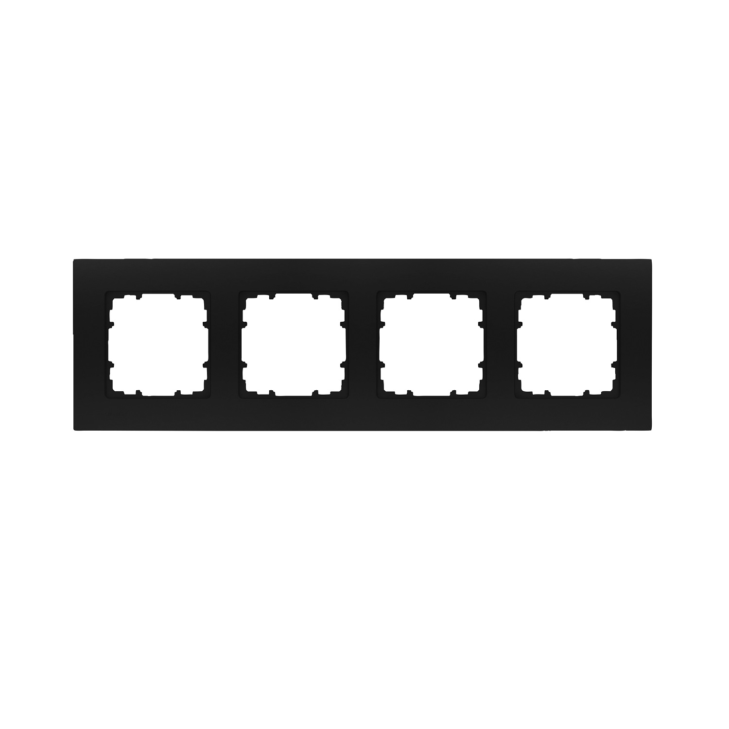 Siemens 4-slot socket frame Soft Black MIRO Color Delta, 5TG1114-0SB cover photo