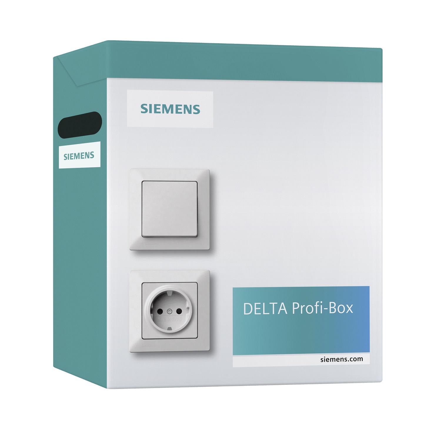 Siemens 1-slot socket frame titanium white DELTA Line (390pcs), 5TG2551-0KA cover photo