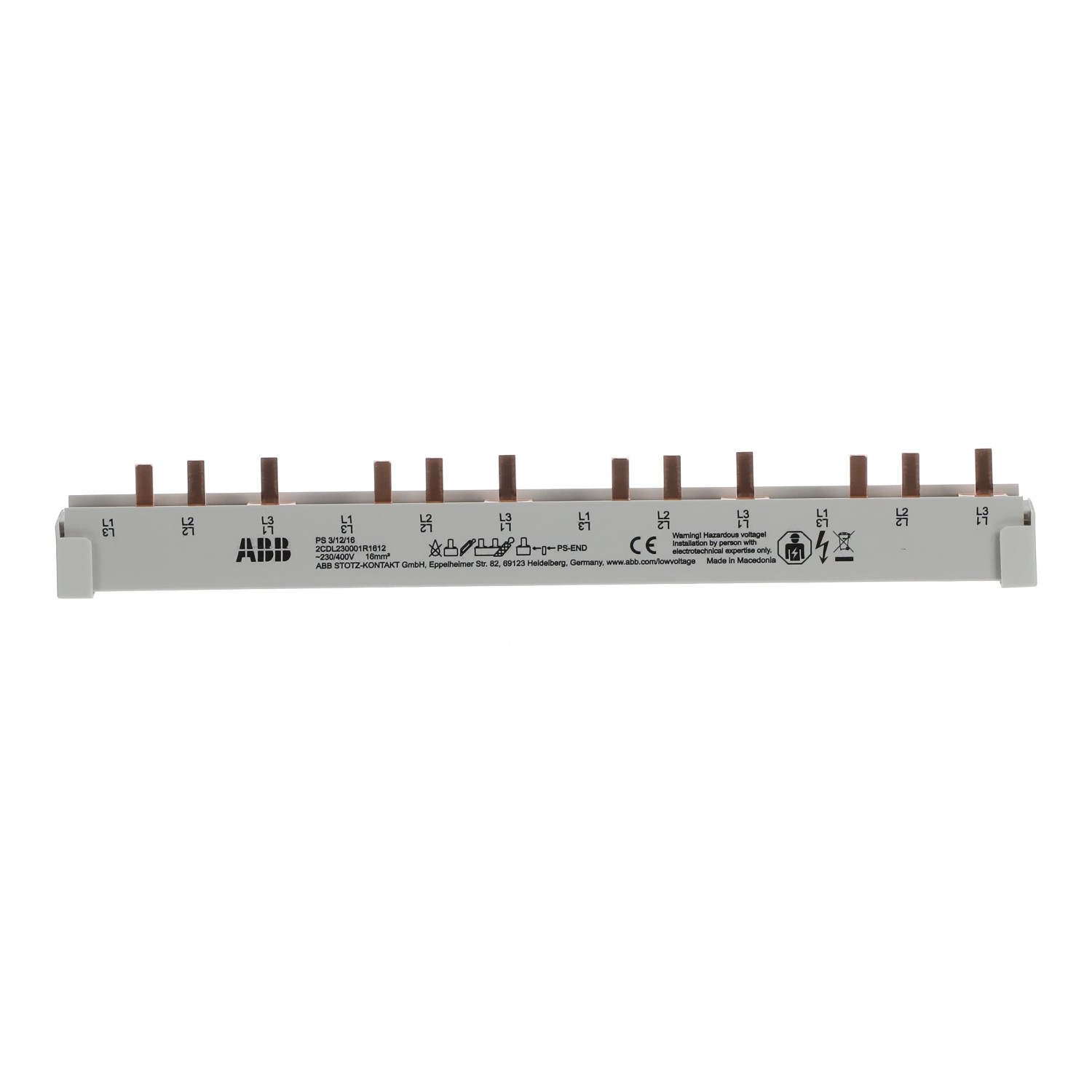 ABB PS3/12/16 busbar with samaz., 2CDL230001R1612 cover photo