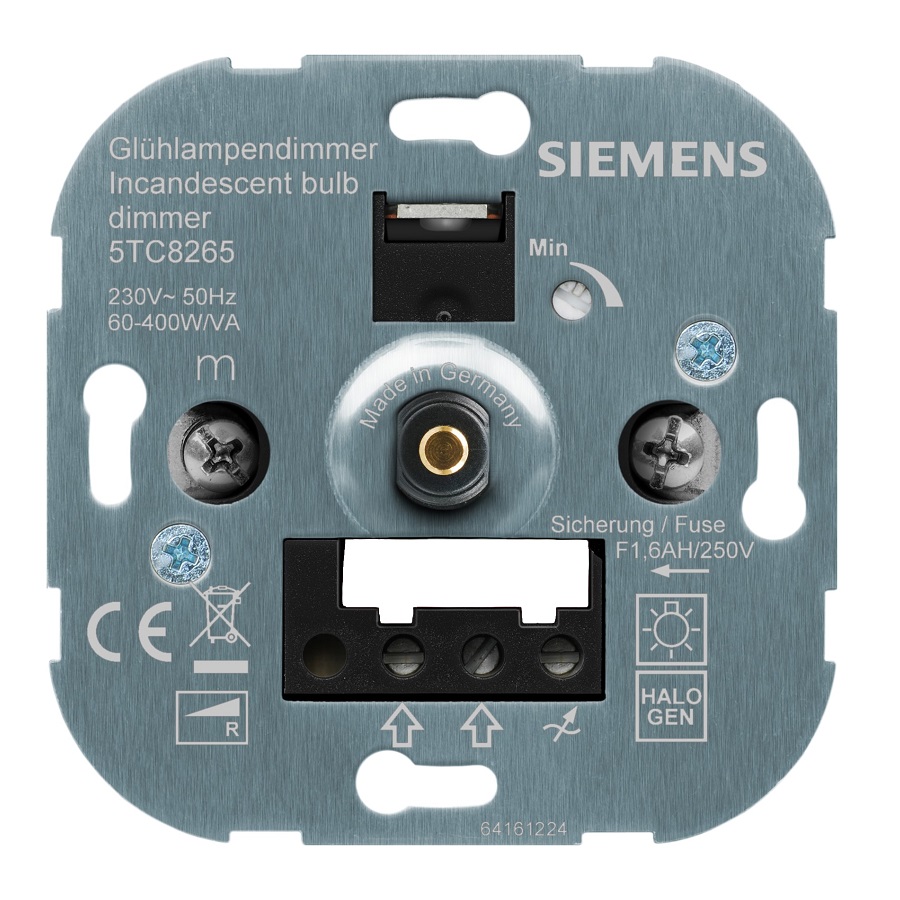 Siemens Light regulator for hlogen bulbs 60-400W R mechanism i-system, 5TC8265 cover photo