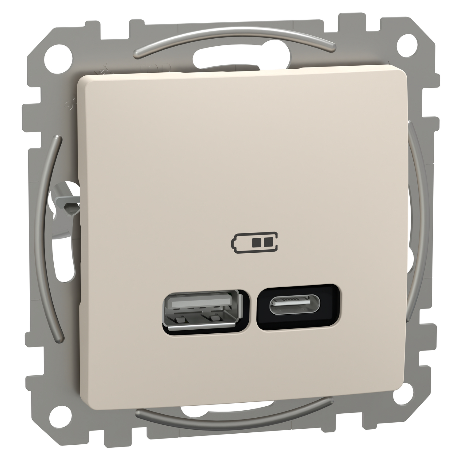 Schneider Electric USB charger A+C 3A 21W PD beige Sedna Design, SDD112405 cover photo