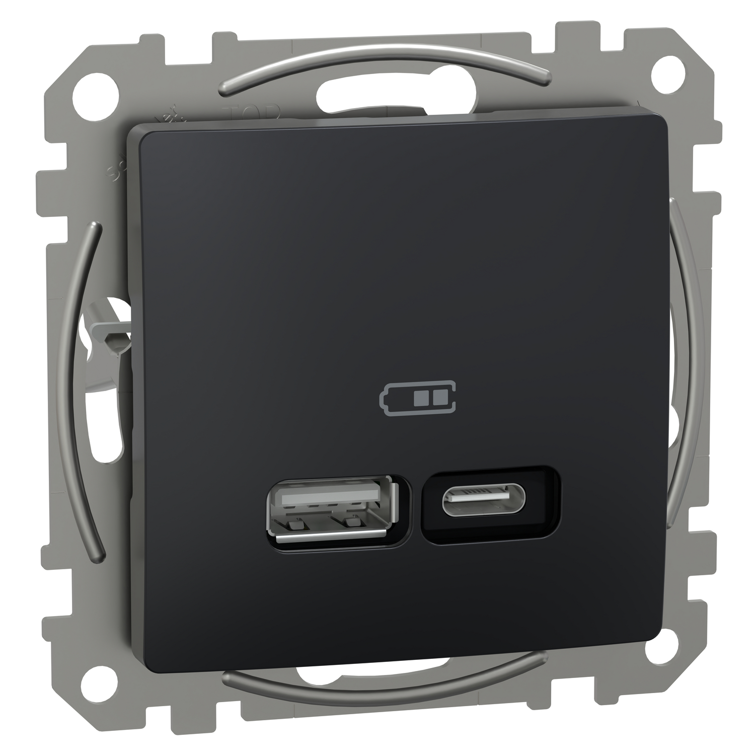 Schneider Electric USB charger A+C 3A 21W PD anthracite Sedna Design, SDD114405 cover photo