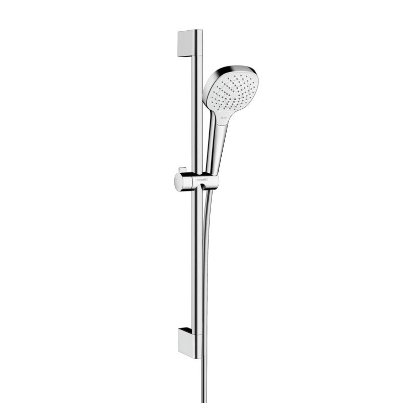 Hansgrohe hand shower set Croma Select E Vario, 650mm, EcoSmart 9 l/min, white/chrome, HG26583400 cover photo