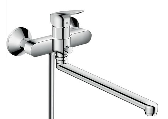 Hansgrohe bath water mixer Logis, with garo izteci, chrome, HG71402000 cover photo