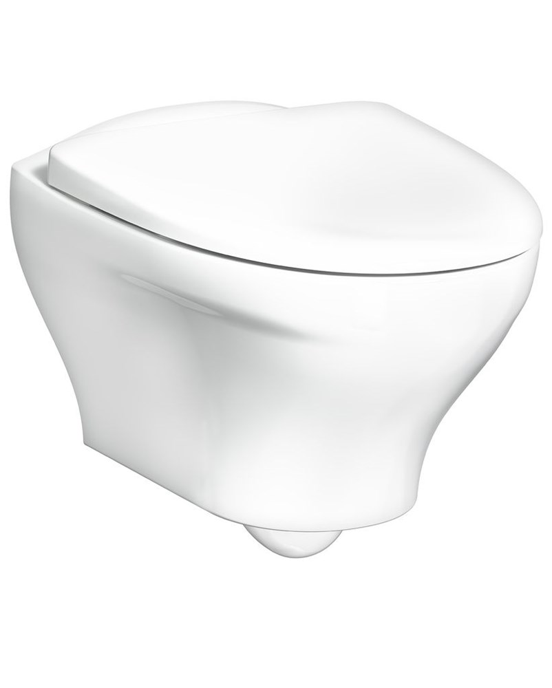 Gustavsberg Estetic 8330 wall-mounted WC toilet bowl, with soft-close seat, CeramicPlus, Hygienic flush, white, GB1183300R1030 cover photo