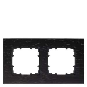 Siemens 2-slot socket frame Wenge Delta Miro, wood, 5TG1102-0 cover photo