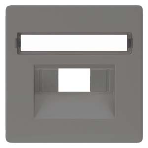 Siemens central plate for data socket Delta Line marked, black, 5TG1228 cover photo