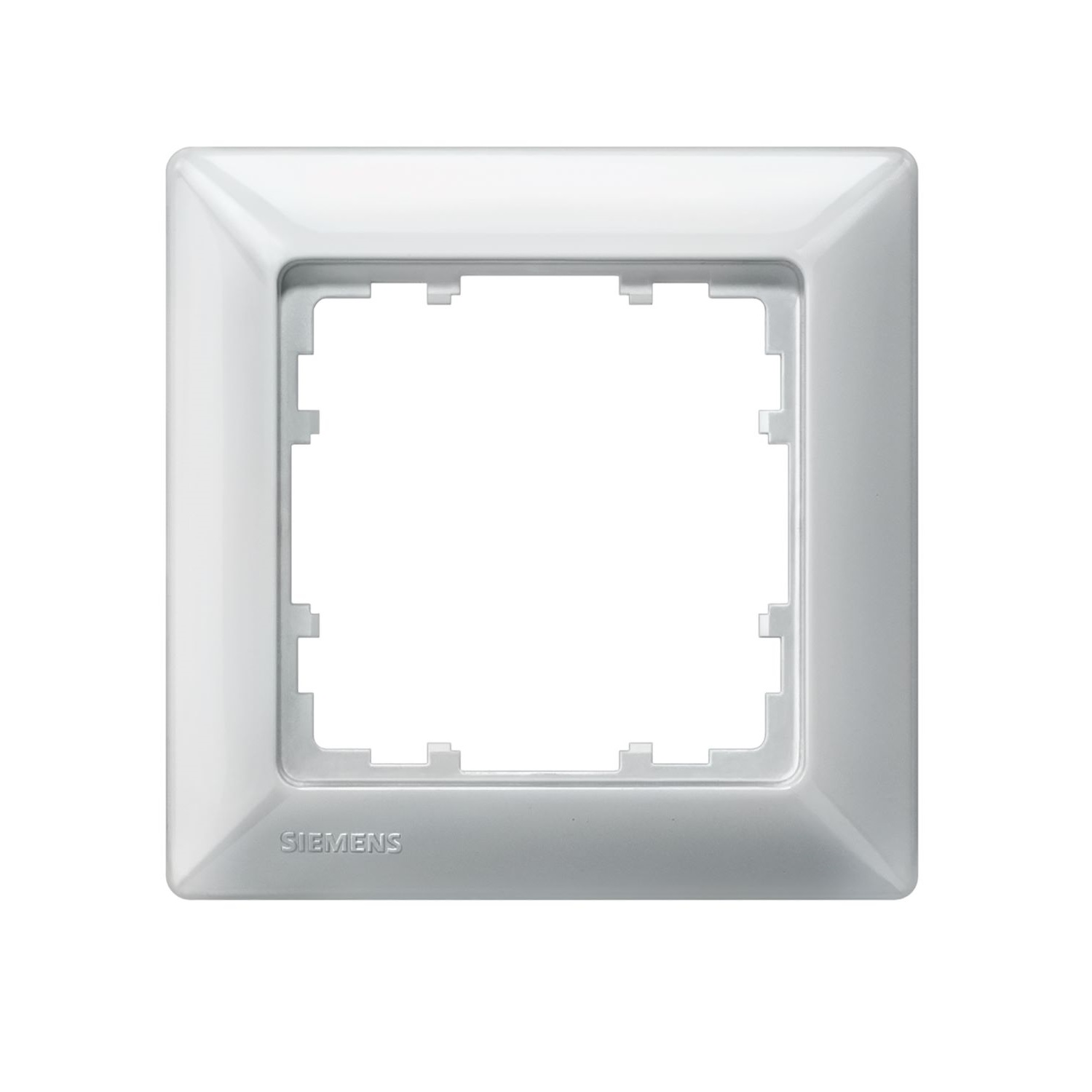 Siemens 1-slot socket frame Delta Line, aluminum, 5TG2551-3 cover photo