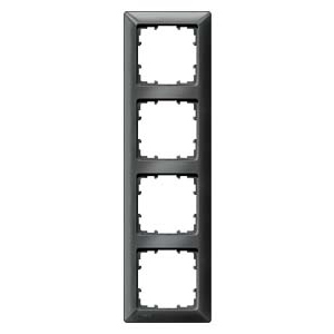 Siemens 4-slot socket frame Delta Line, black, 5TG2554-6 cover photo