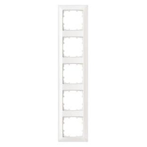 Siemens 5-slot socket frame Delta Line, white, 5TG2555-0 cover photo