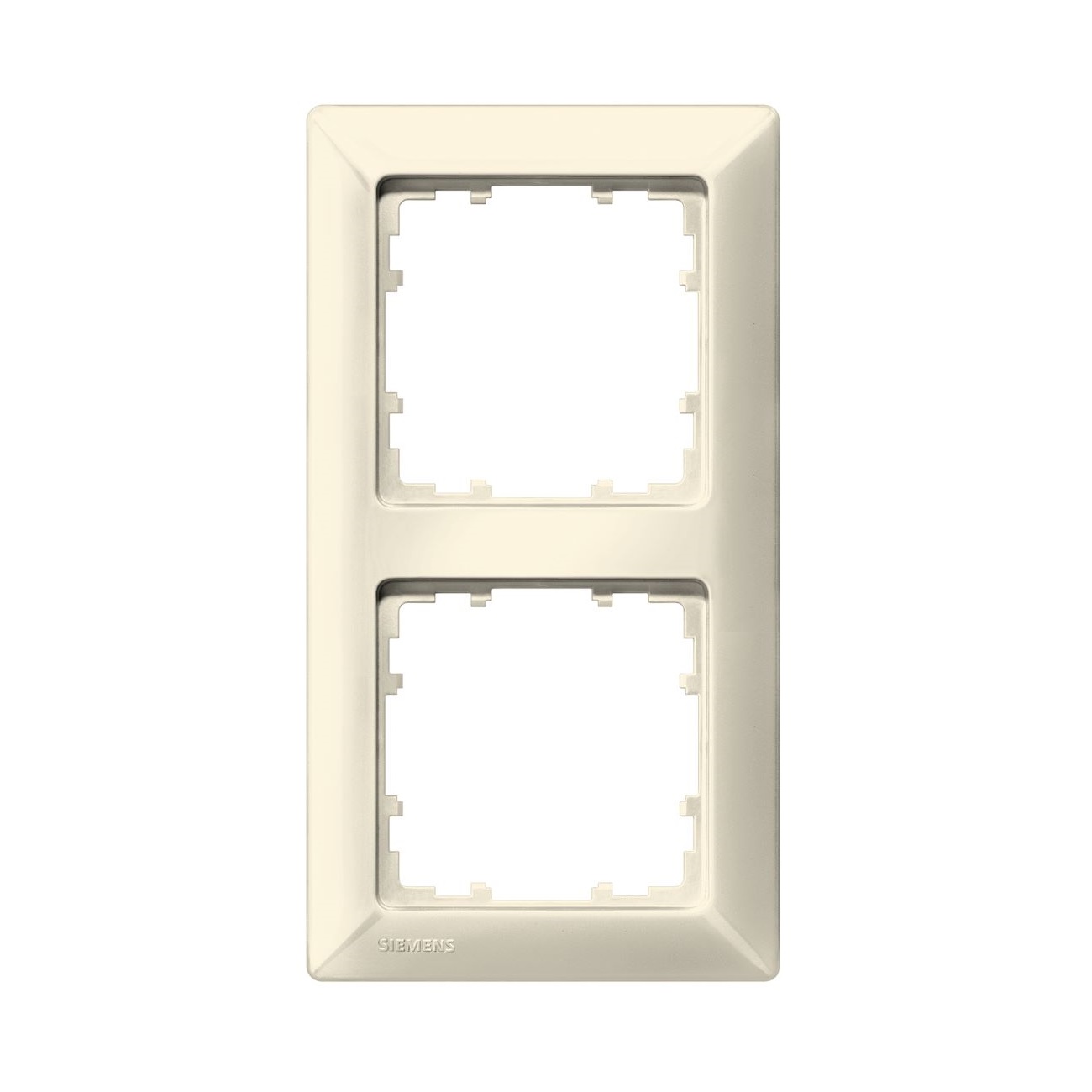 Siemens 2-slot socket frame Delta Line, beige, 5TG2582-0 cover photo