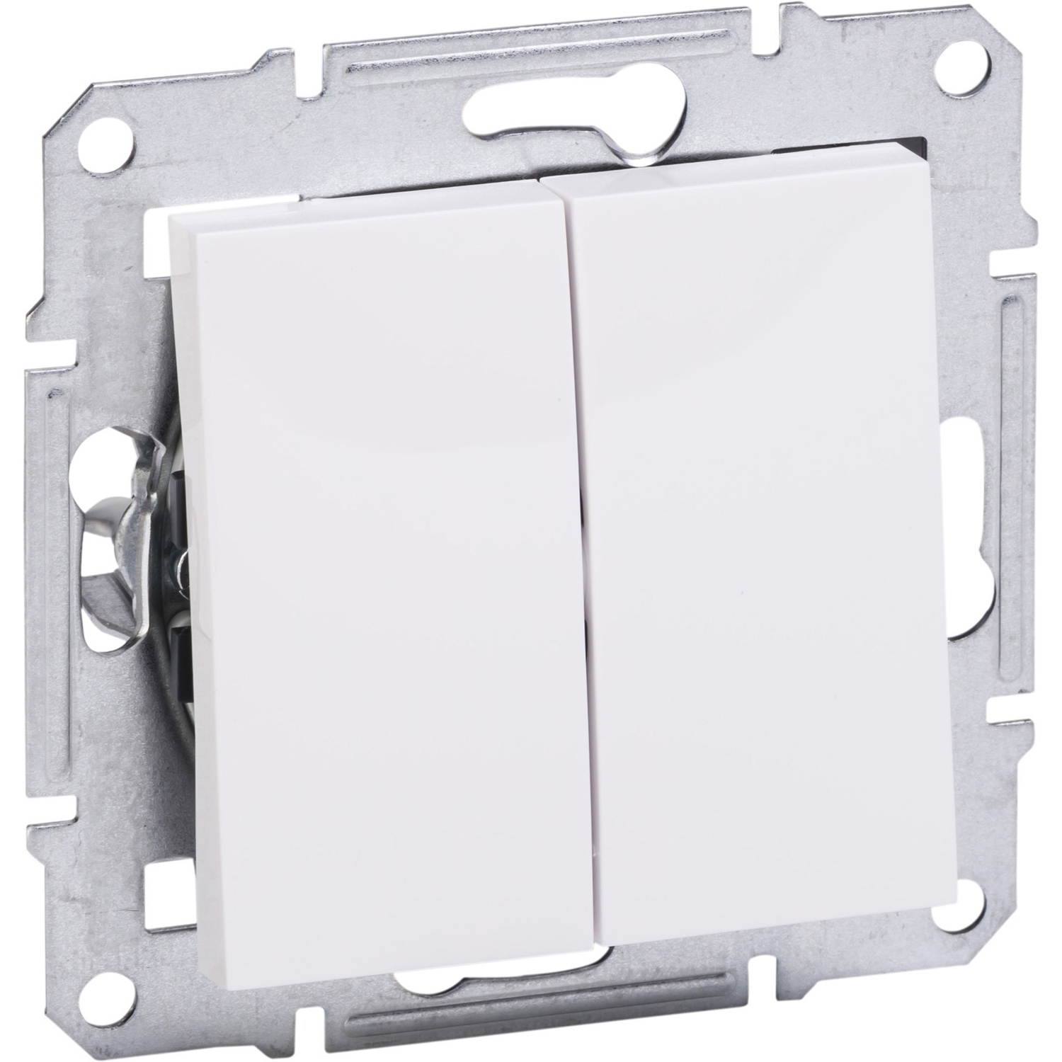 Schneider Electric flush-mounted double-button switch mechanism Asfora (1+1), with frame, white, IP20, EPH0301421 cover photo