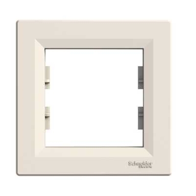 Schneider Electric socket frame 1-slot Asfora, horizontal, beige, EPH5800123 cover photo