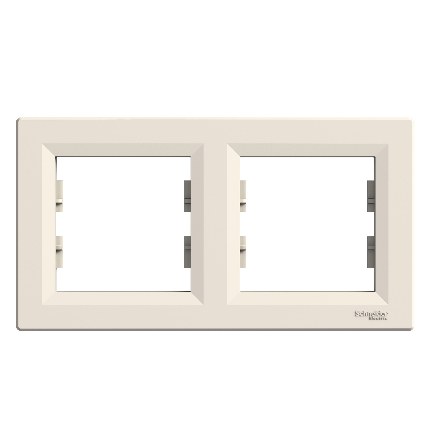 Schneider Electric socket frame 2-slot Asfora, horizontal, beige, EPH5800223 cover photo