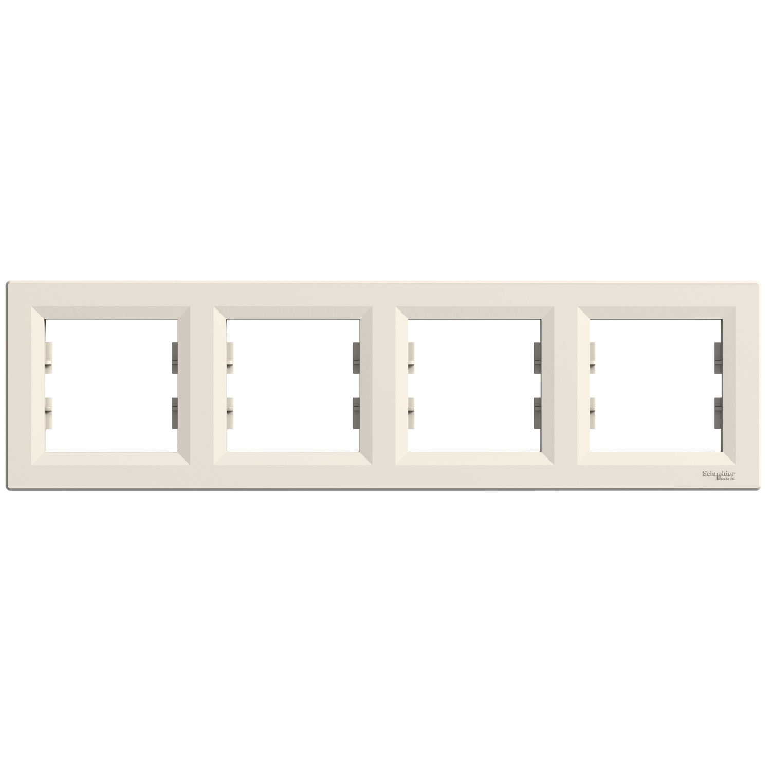 Schneider Electric socket frame 4-slot Asfora, horizontal, beige, EPH5800423 cover photo