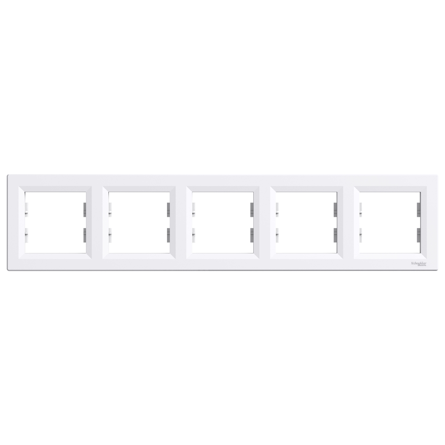 Schneider Electric socket frame 5-slot Asfora, horizontal, white, EPH5800521 cover photo