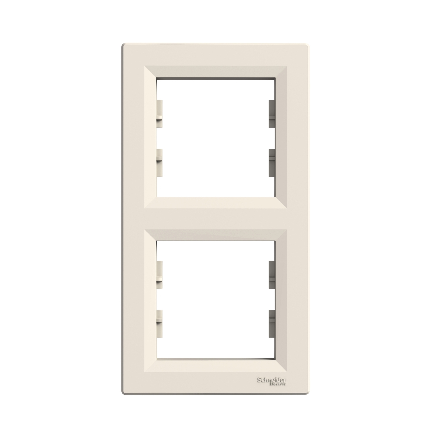Schneider Electric socket frame 2-slot Asfora, vertical, beige, EPH5810223 cover photo