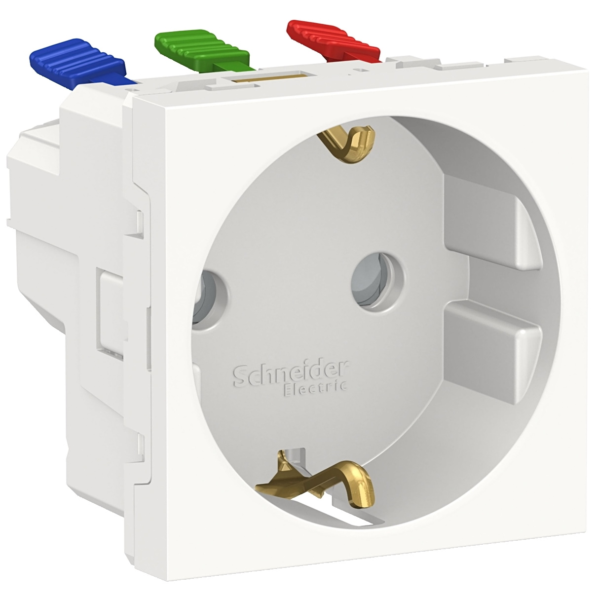 Schneider Electric 1-slot electricity socket New Unica, grounded, child protection, white, IP21, NU305718 cover photo