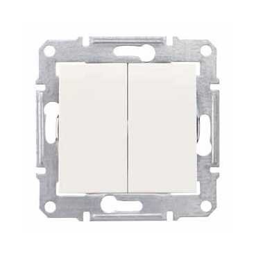 Schneider Electric flush-mounted double-button switch mechanism Sedna (1+1), beige, SDN0390123 cover photo