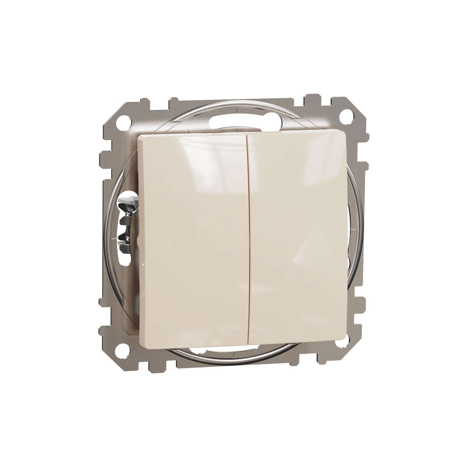 Schneider Electric flush-mounted double-button switch mechanism Sedna Design (1+1), beige, SDD112108 cover photo