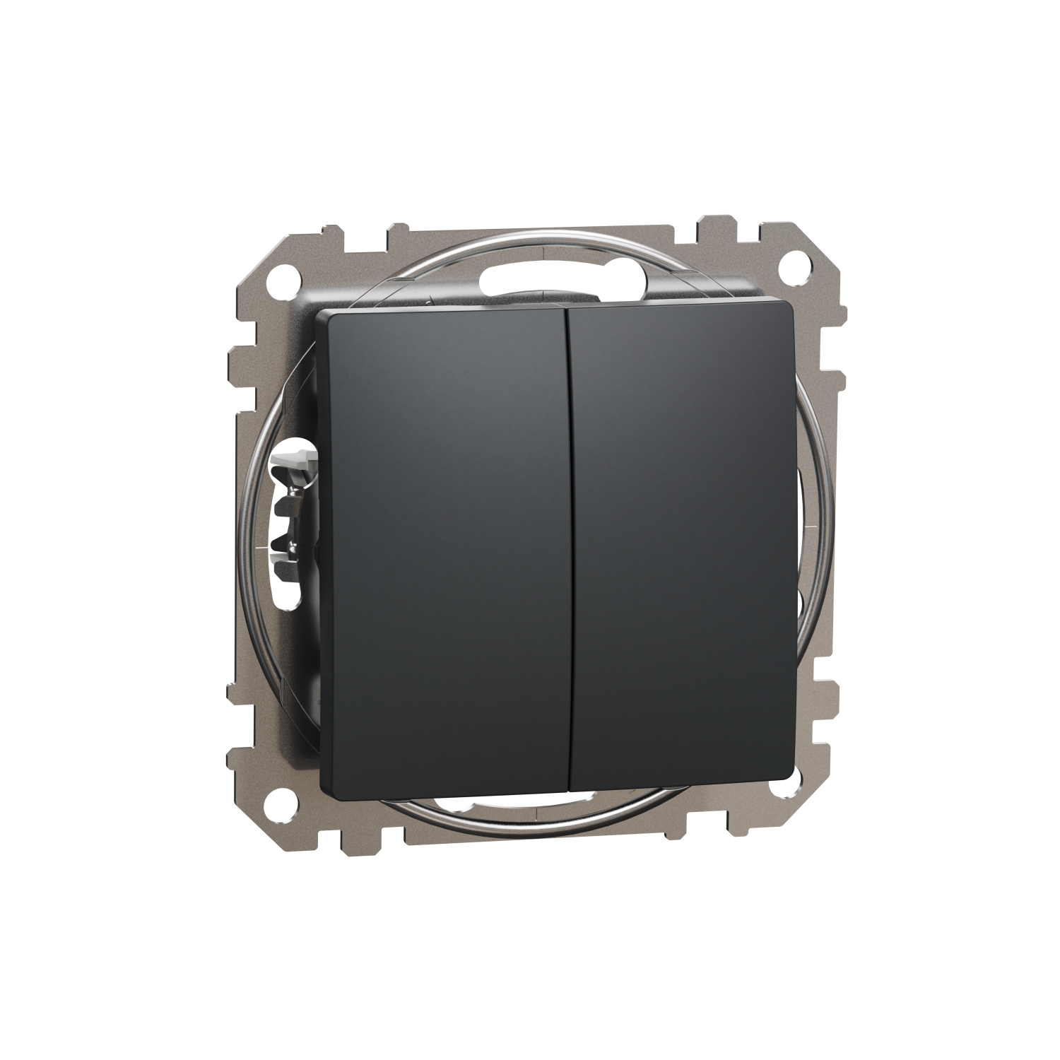 Schneider Electric flush-mounted double-button switch mechanism Sedna Design (1+1), anthracite, SDD114105 cover photo