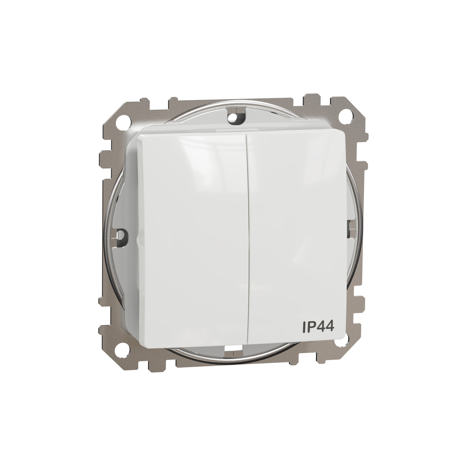 Schneider Electric flush-mounted double-button switch mechanism Sedna Design (1+1), white, IP44, SDD211105 cover photo