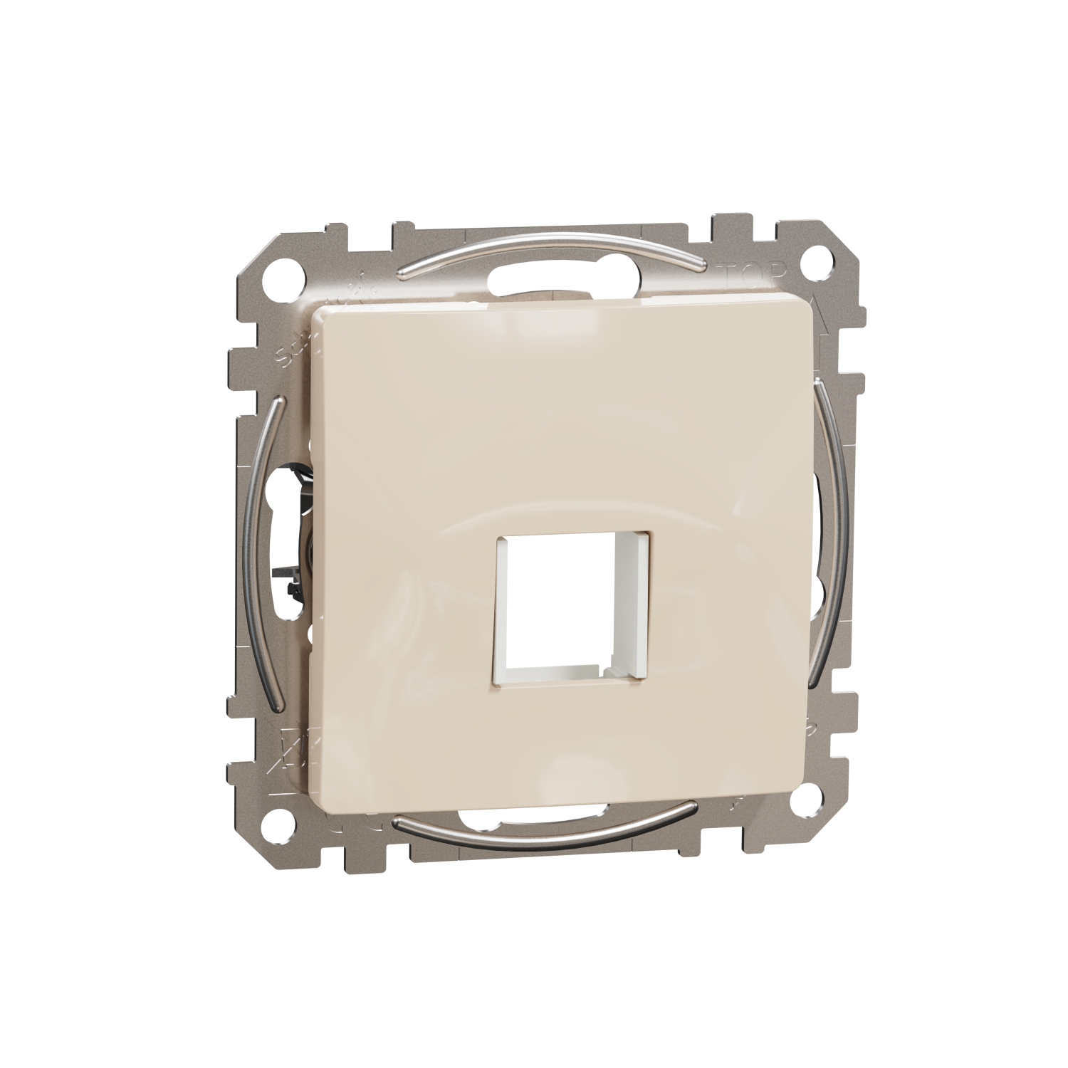 Schneider Electric central plate Sedna Design, for 1x Keystone socket, beige, SDD112421 cover photo