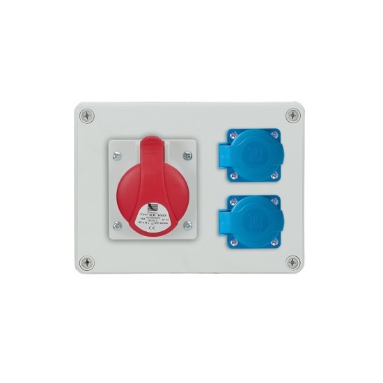 Pawbol equipped sockets switchboard R-BOX 190 2xShuko+5p16A IP44, B.1602-S cover photo