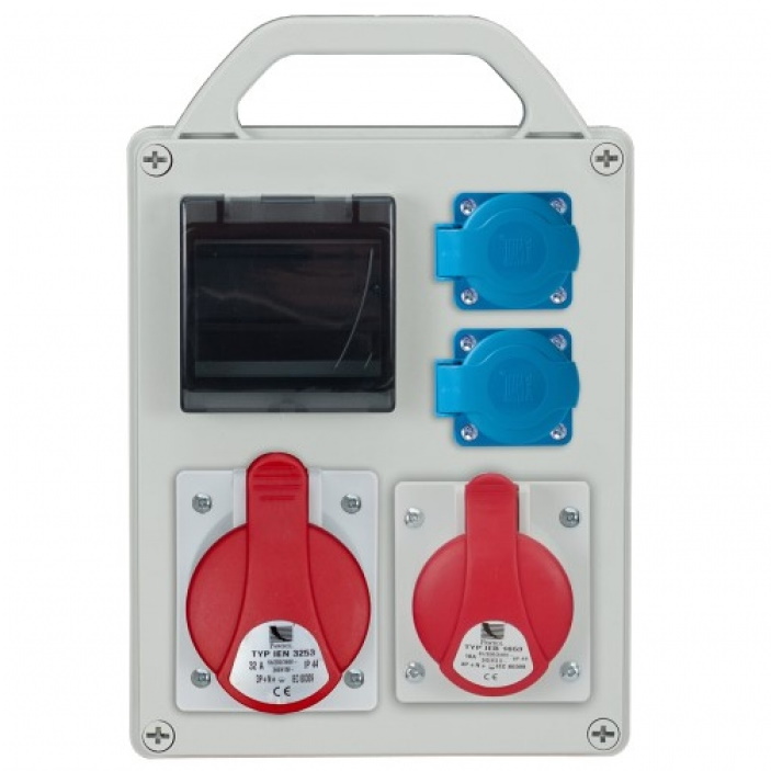 Pawbol equipped sockets switchboard R-BOX 240R-4 2xShuko+5p32A+5p16A IP44, B.1701R-S cover photo